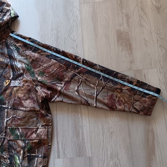 Realtree Scent Shield Camo Rain Blocker Coat Hooded Scent Blocker Hunting 2XL - Picture 11 of 16